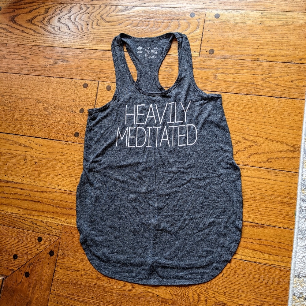 Heavily Meditated racerback tank top